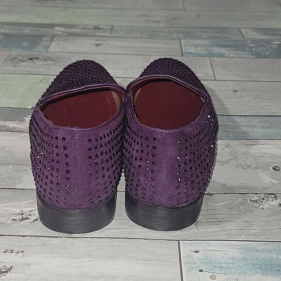 Enzo Purple Bling Sparkle Dress Tux Shoes sz 10 - Picture 3 of 6